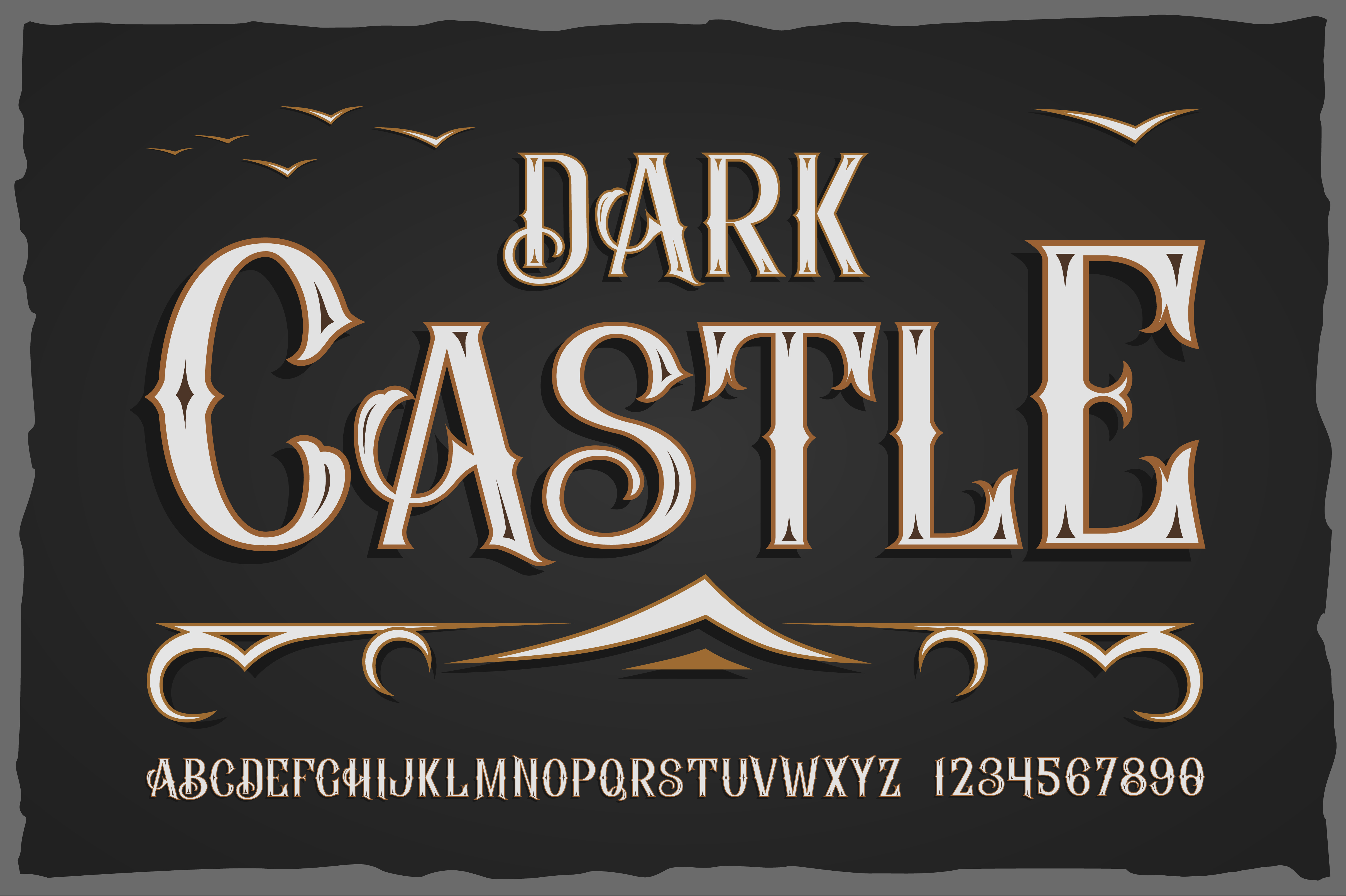 Beispiel einer Dark Castle-Schriftart #1